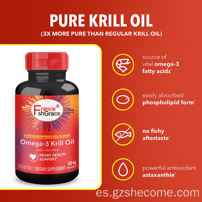 Suplemento de aceite Krill Antioxidante Krill Oil Softgels
